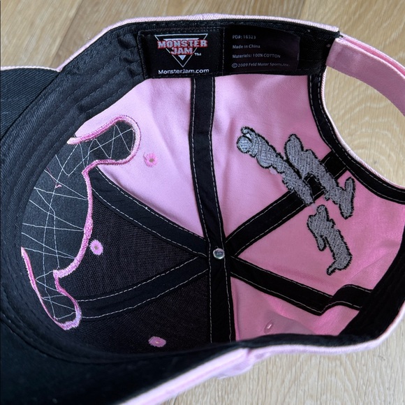 Dennis Anderson Autographed “Grave Digger” Pink Rhinestone Skull Hat Monster Jam main image 4